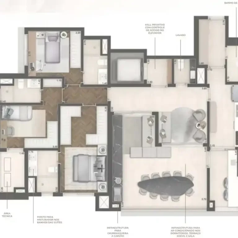PLANTA TIPO 145M²